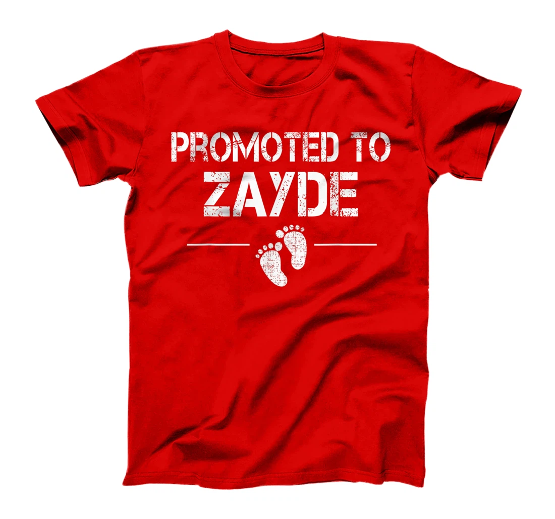 Mens Promoted To Zayde Jewish Baby Shower Grandpa T-Shirt