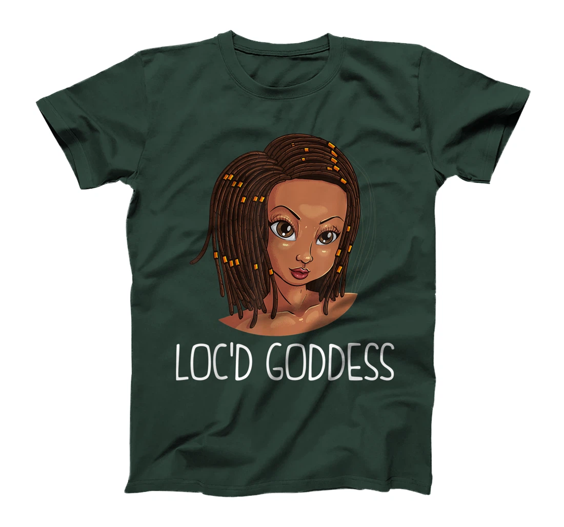 Funny Loc'd Goddess Gift Women Dreadlock Black History Girls T-Shirt