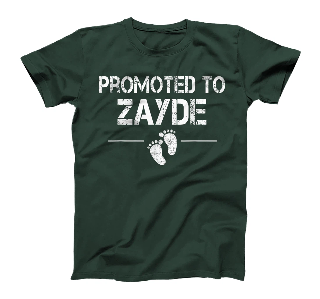 Mens Promoted To Zayde Jewish Baby Shower Grandpa T-Shirt