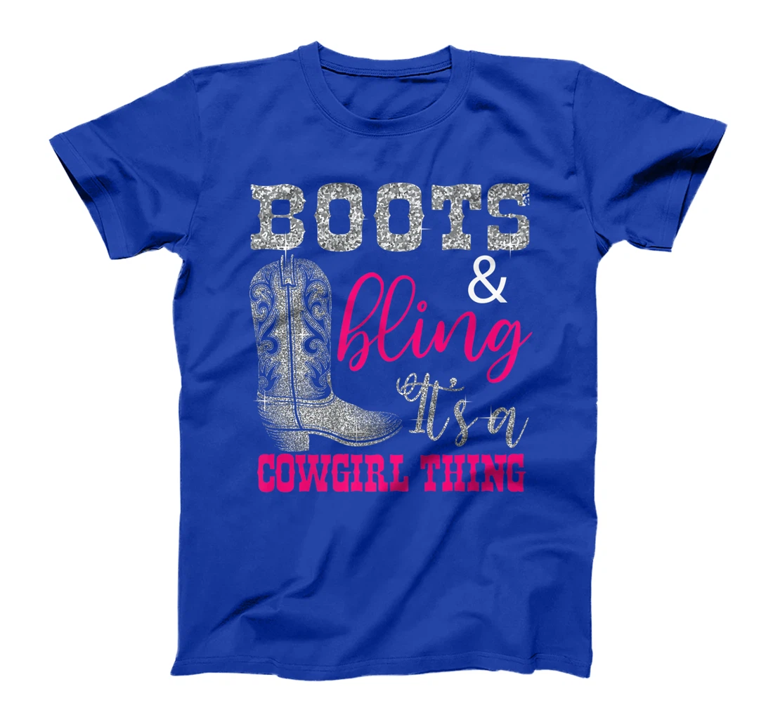 Funny Cowgirl Boots Bling Women Gift Cute Love Country Life Premium T-Shirt