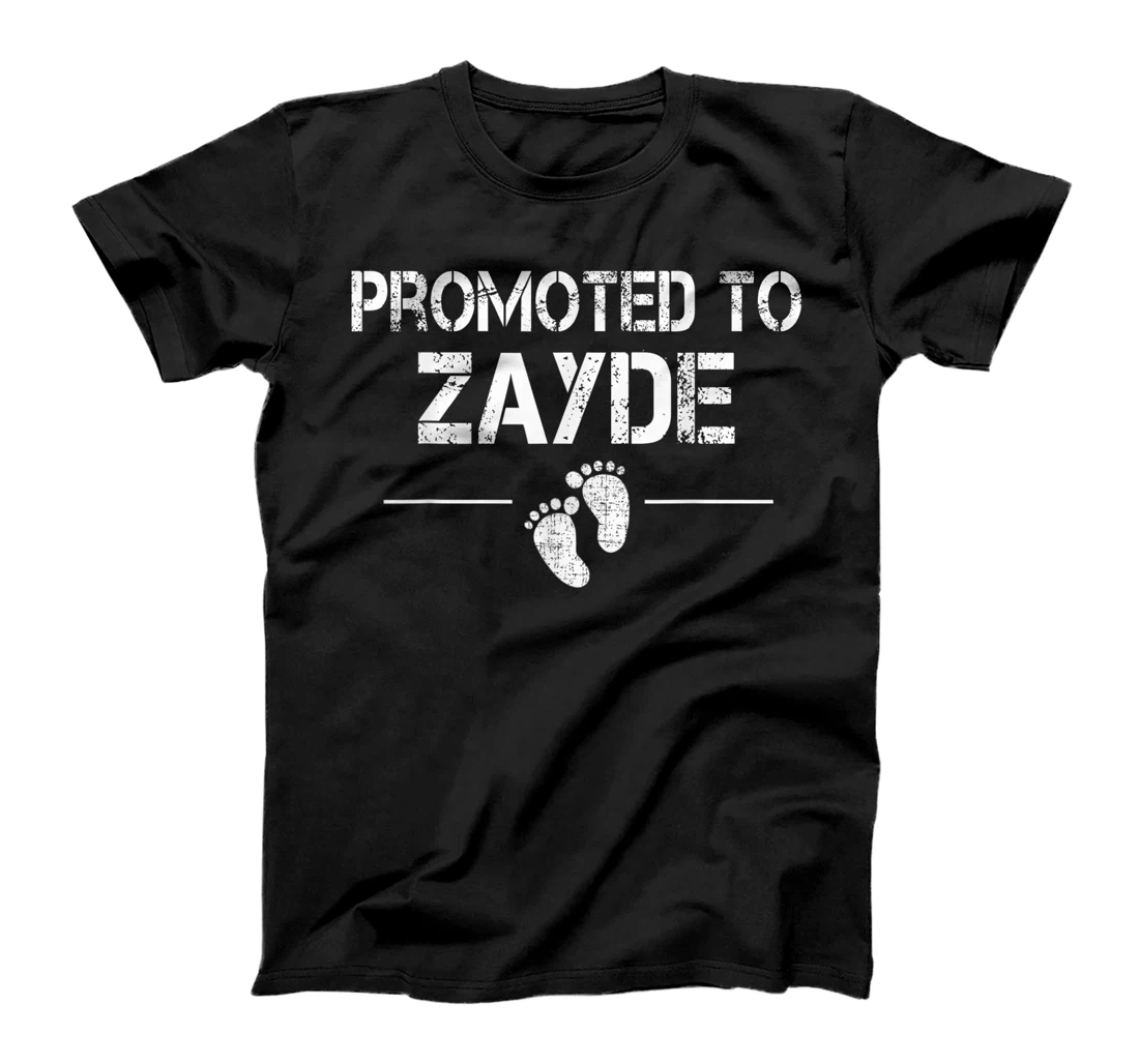 Mens Promoted To Zayde Jewish Baby Shower Grandpa T-Shirt