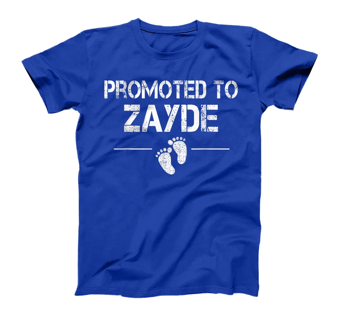 Mens Promoted To Zayde Jewish Baby Shower Grandpa T-Shirt