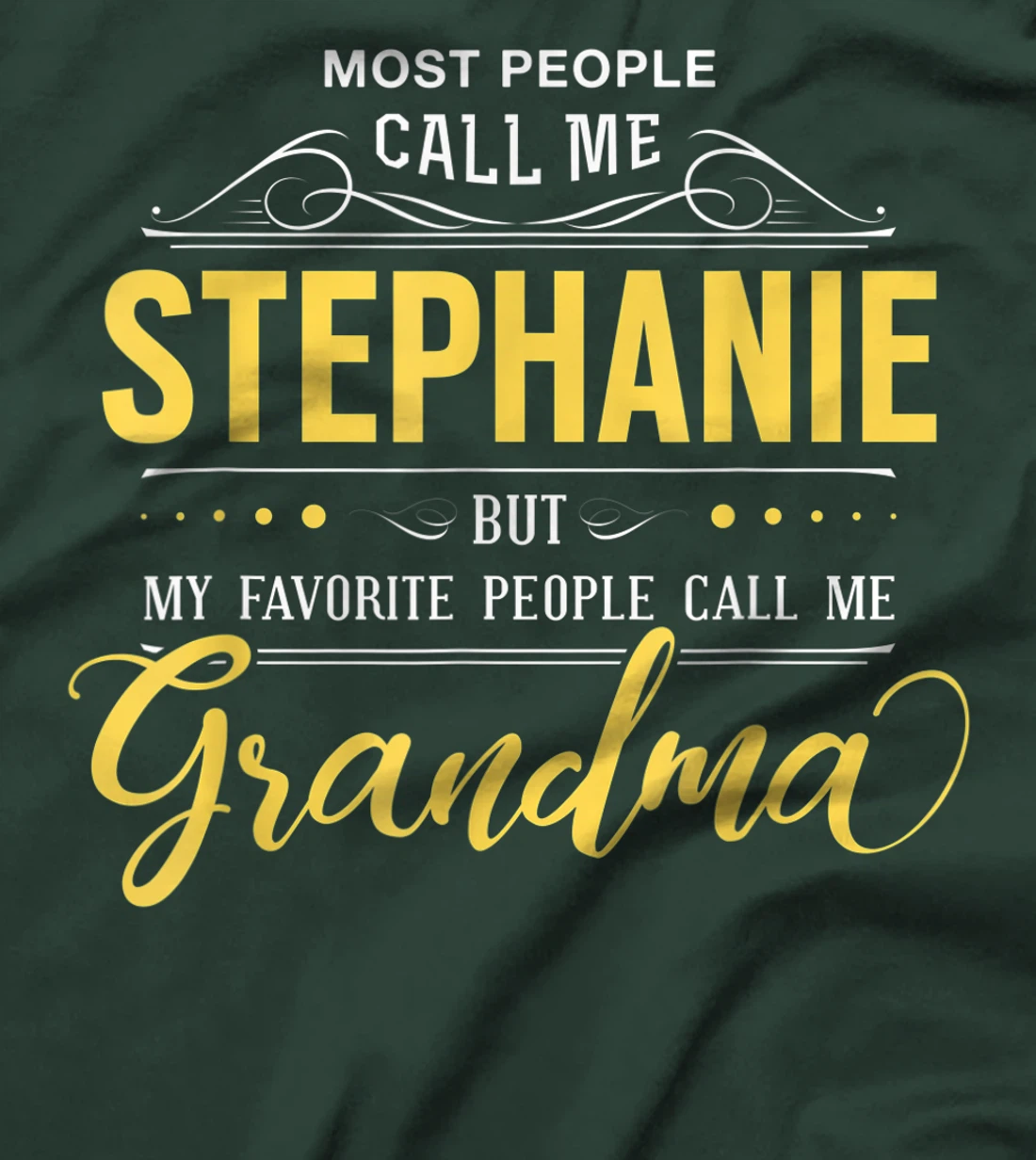 Stephanie Name Shirt - My Favorite People Call Me Grandma T-Shirt