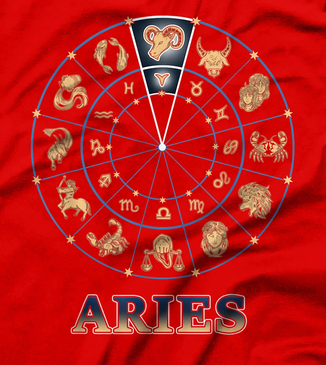 Horoscope Ascendant Aries Zodiac Sign T-Shirt