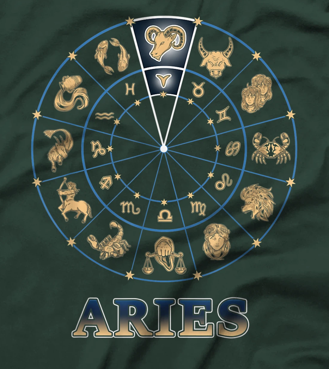 Horoscope Ascendant Aries Zodiac Sign T-Shirt