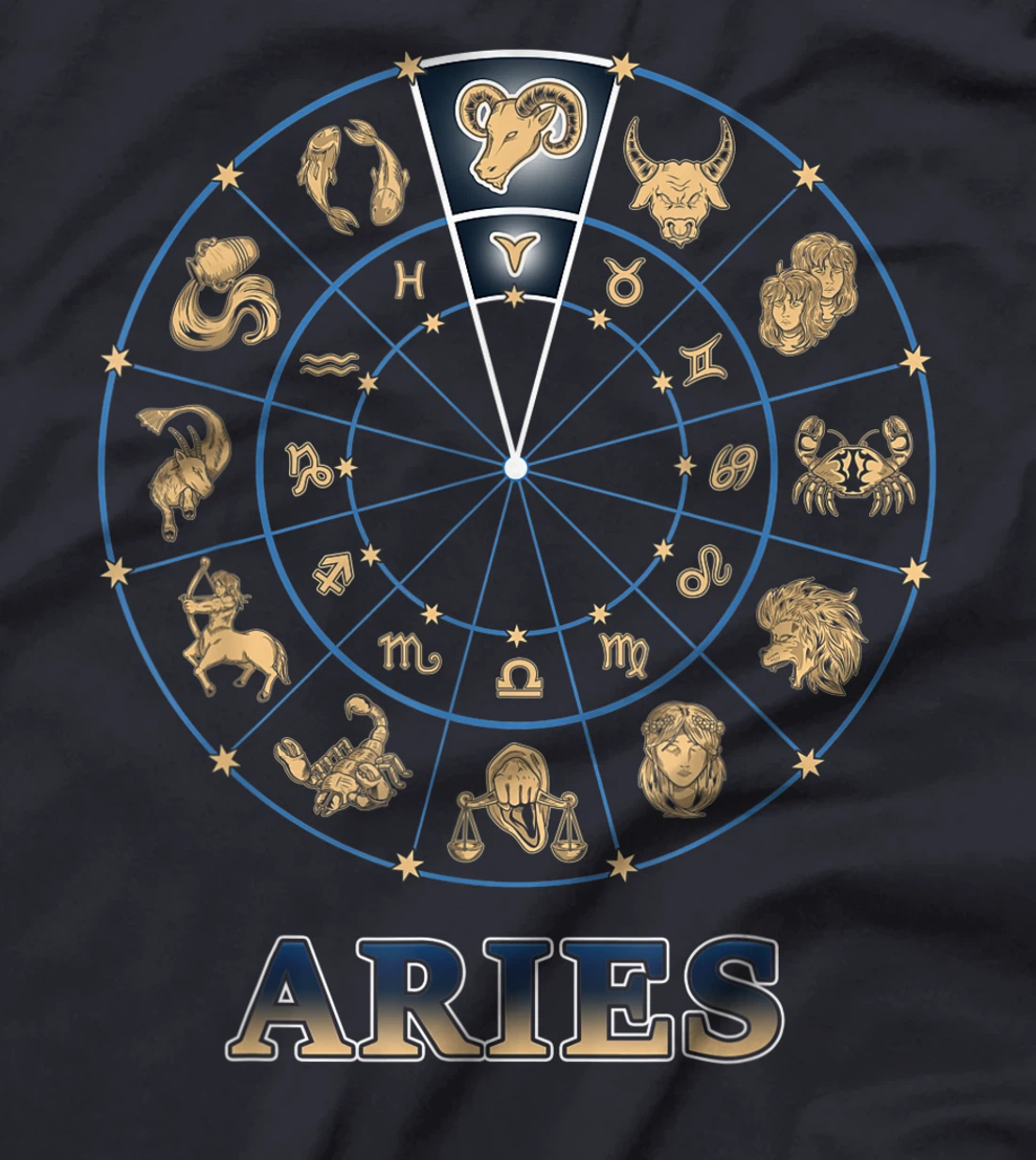 Horoscope Ascendant Aries Zodiac Sign T-Shirt
