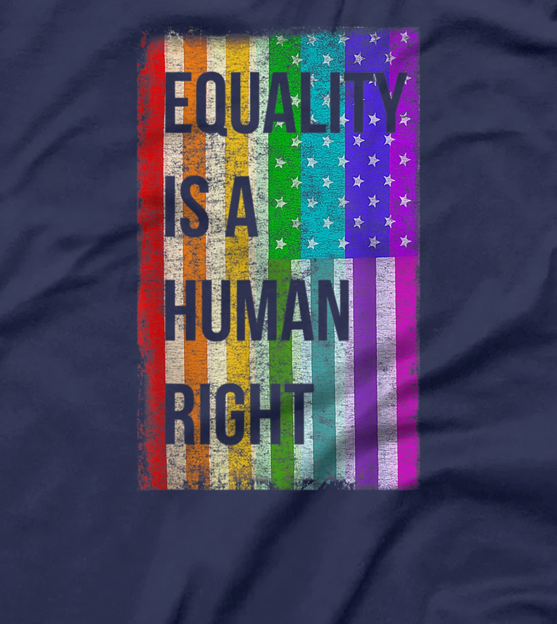 Equality Is A Human Right American Flag Gay Pride T-Shirt