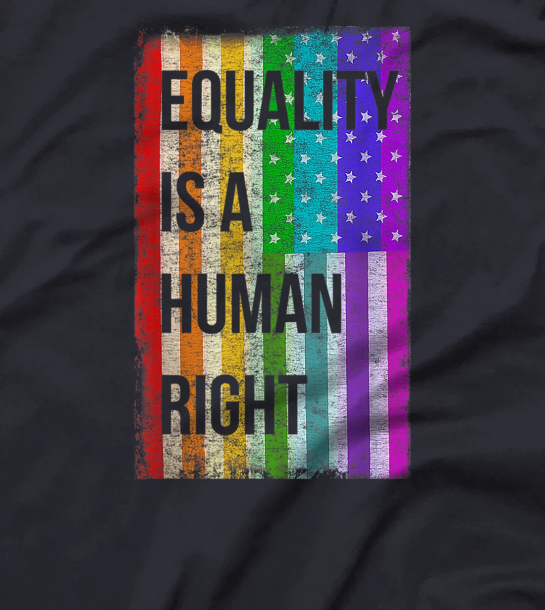 Equality Is A Human Right American Flag Gay Pride T-Shirt