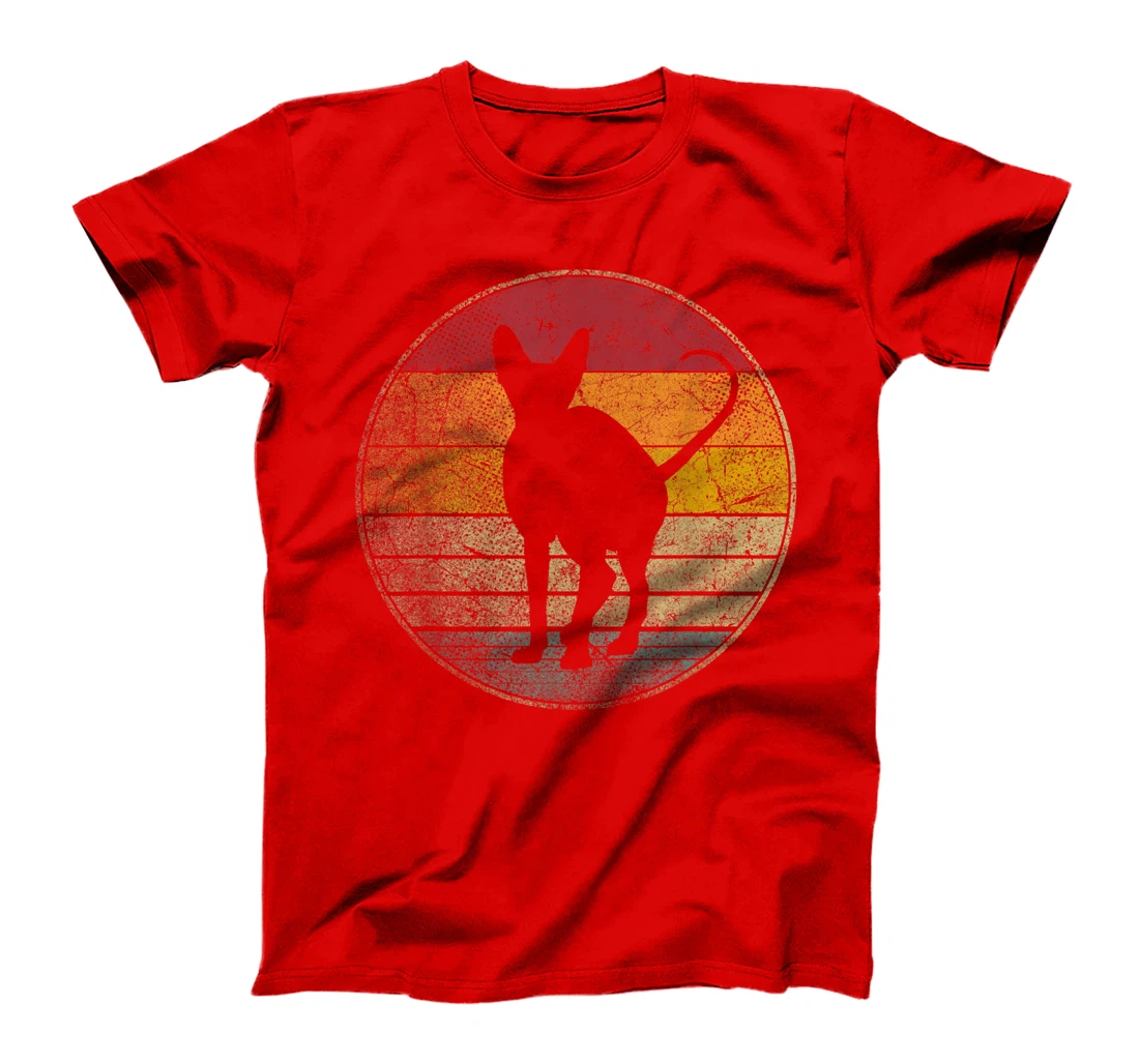 Sphynx Cat Shirt Vintage Distressed Retro Silhouette 70s 80s T-Shirt