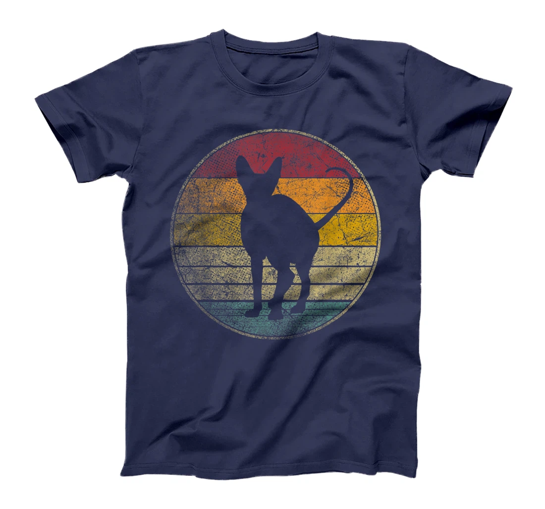 Sphynx Cat Shirt Vintage Distressed Retro Silhouette 70s 80s T-Shirt