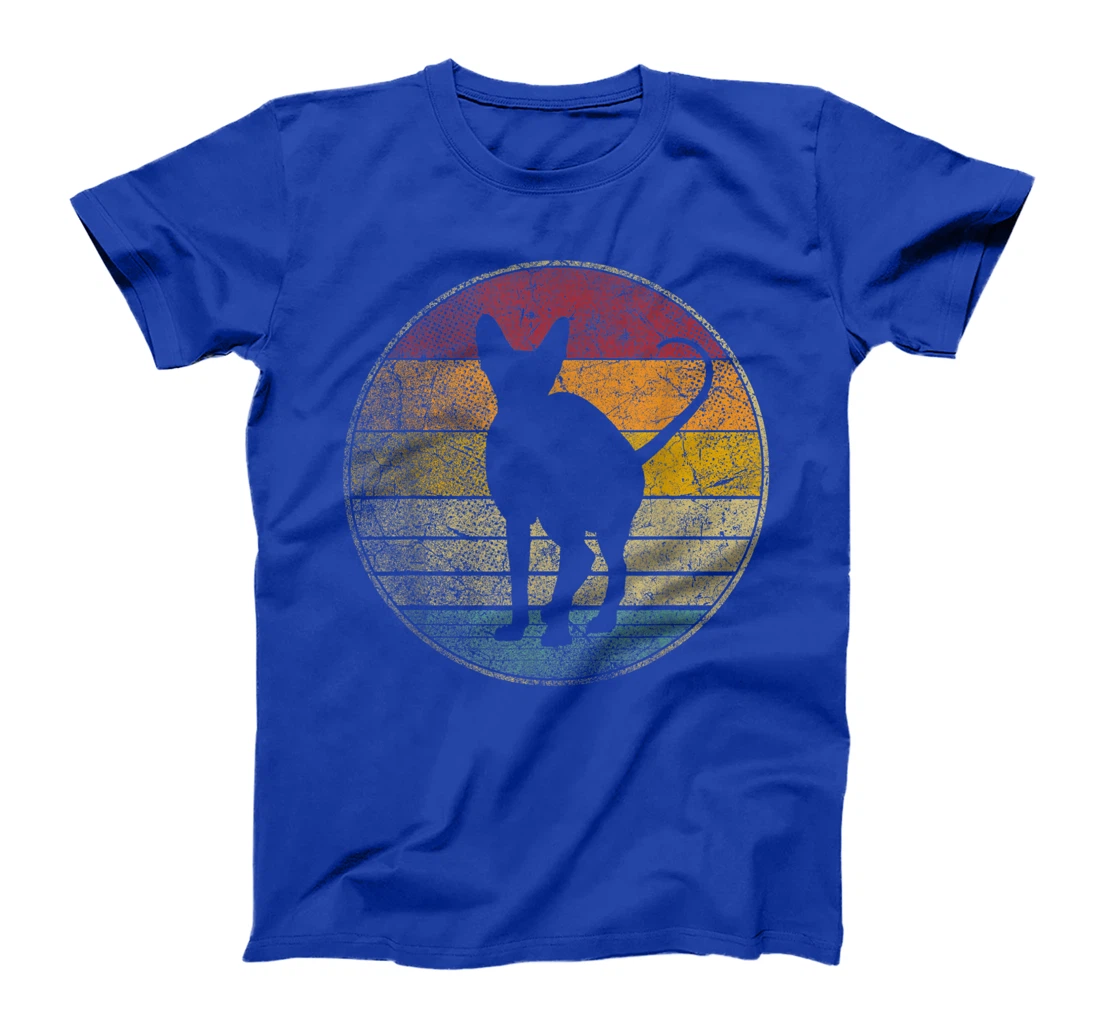 Sphynx Cat Shirt Vintage Distressed Retro Silhouette 70s 80s T-Shirt