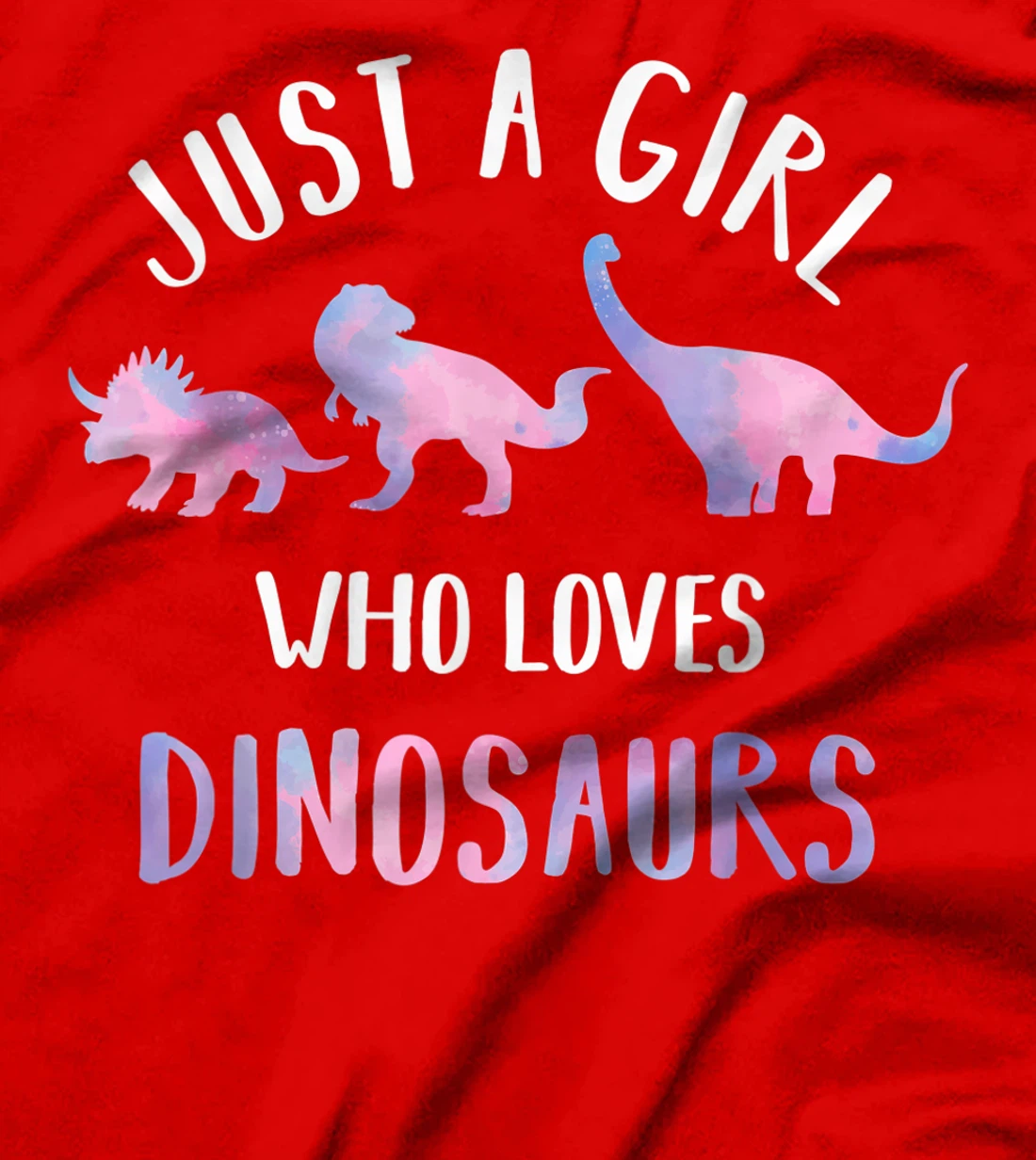 Just A Girl Who Loves Dinosaurs Cute Floral Dino Lover Gift T-Shirt