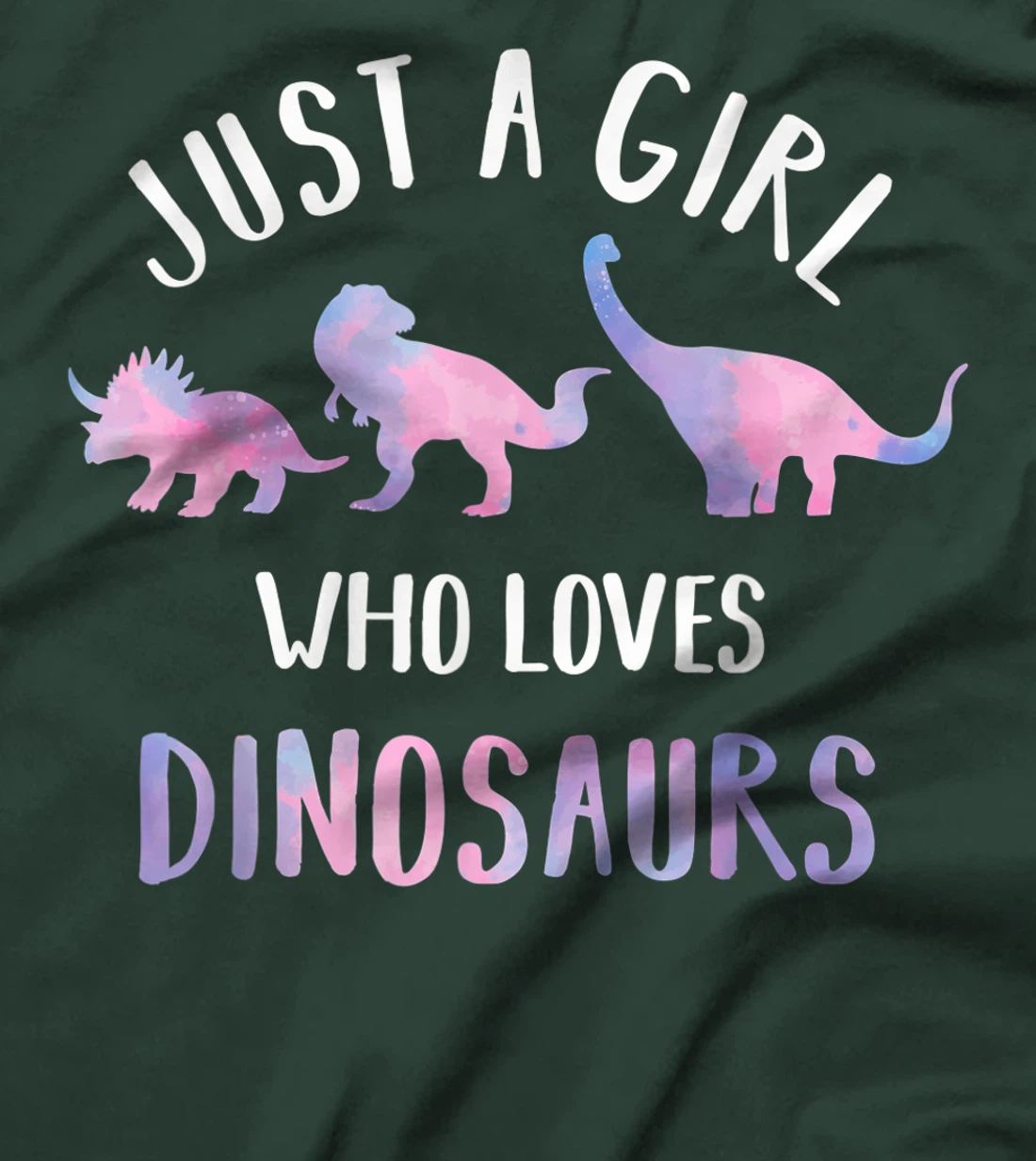 Just A Girl Who Loves Dinosaurs Cute Floral Dino Lover Gift T-Shirt