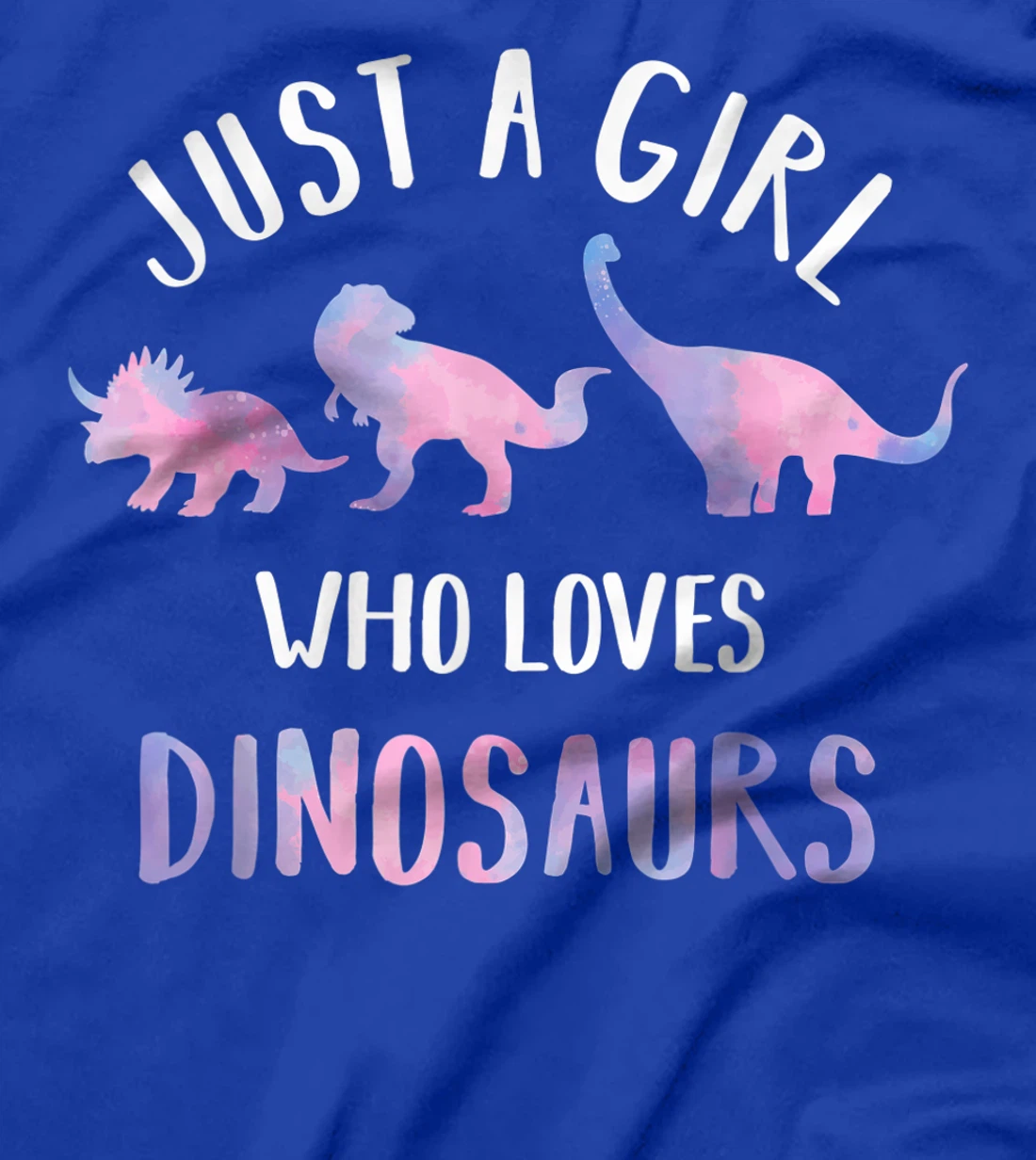 Just A Girl Who Loves Dinosaurs Cute Floral Dino Lover Gift T-Shirt