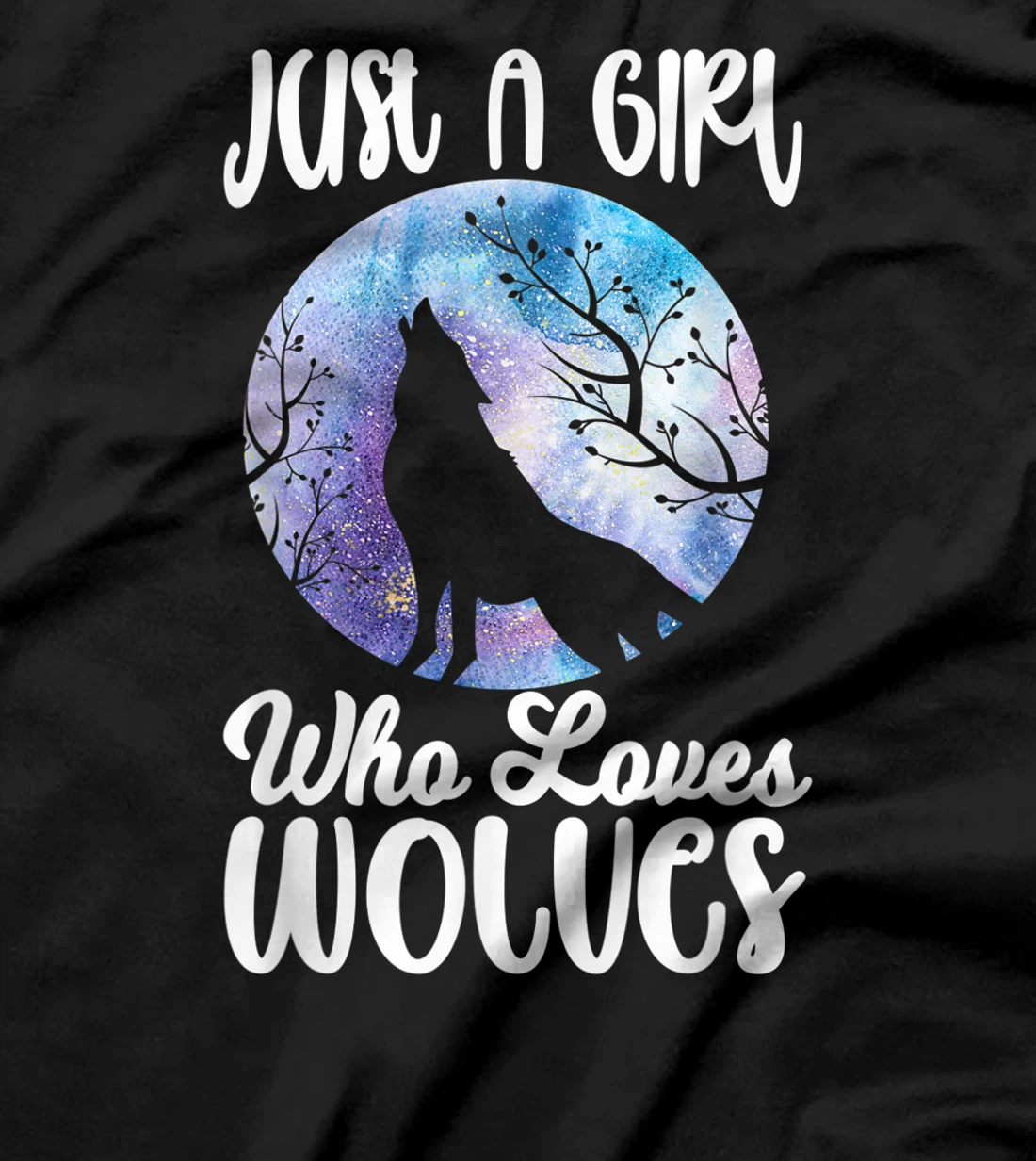 Just a Girl who loves Wolves Funny Wolf Lover Women Gift T-Shirt