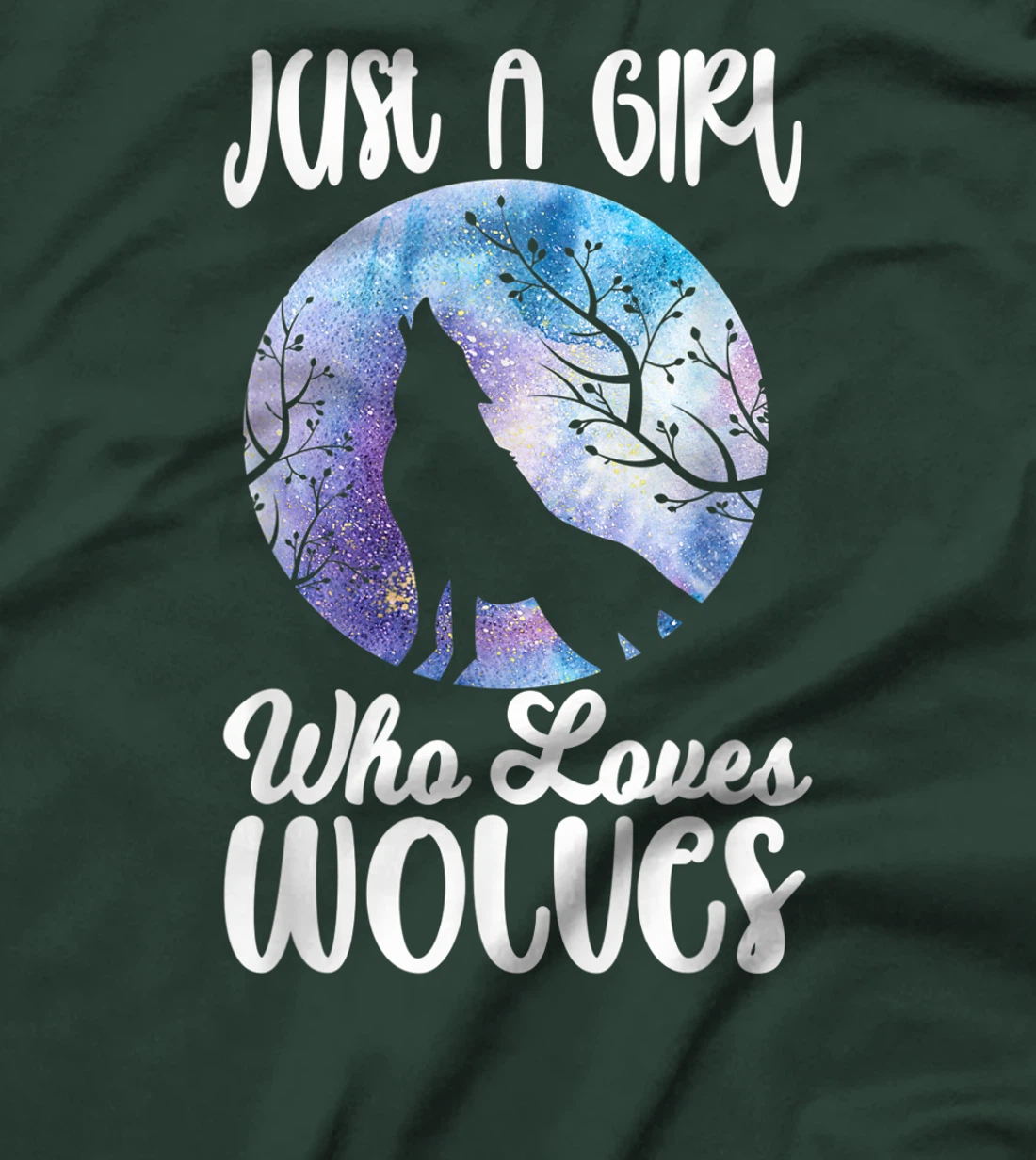 Just a Girl who loves Wolves Funny Wolf Lover Women Gift T-Shirt