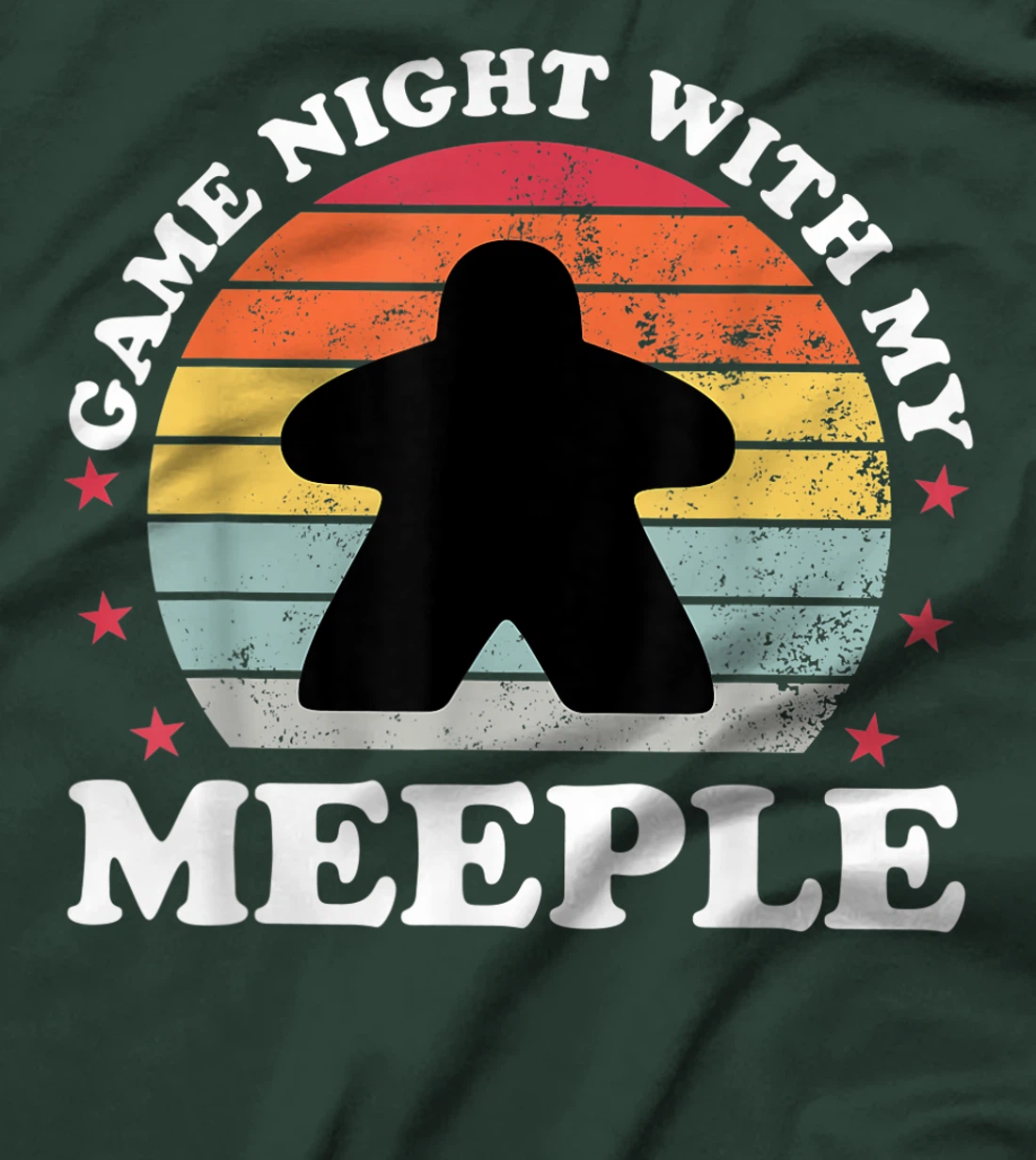 Game Night Meeple Boardgame Funny Board Game Player Gift T-Shirt