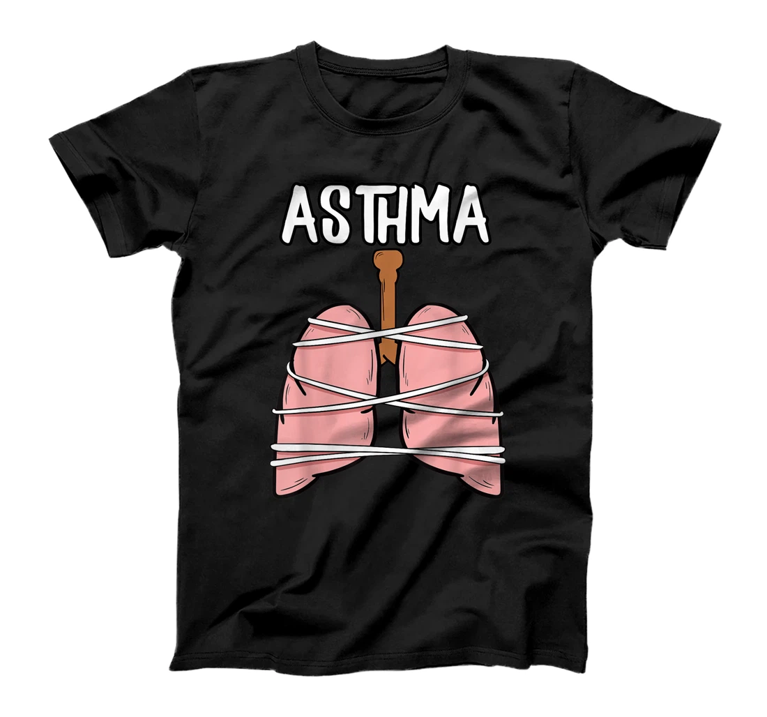 Asthma Inhaler Asthmatic Gray Ribbon Allergic Rhinitis Gift T-Shirt