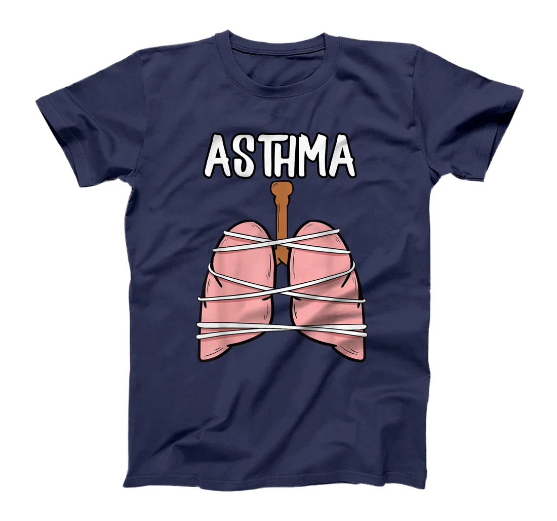 Asthma Inhaler Asthmatic Gray Ribbon Allergic Rhinitis Gift T-Shirt