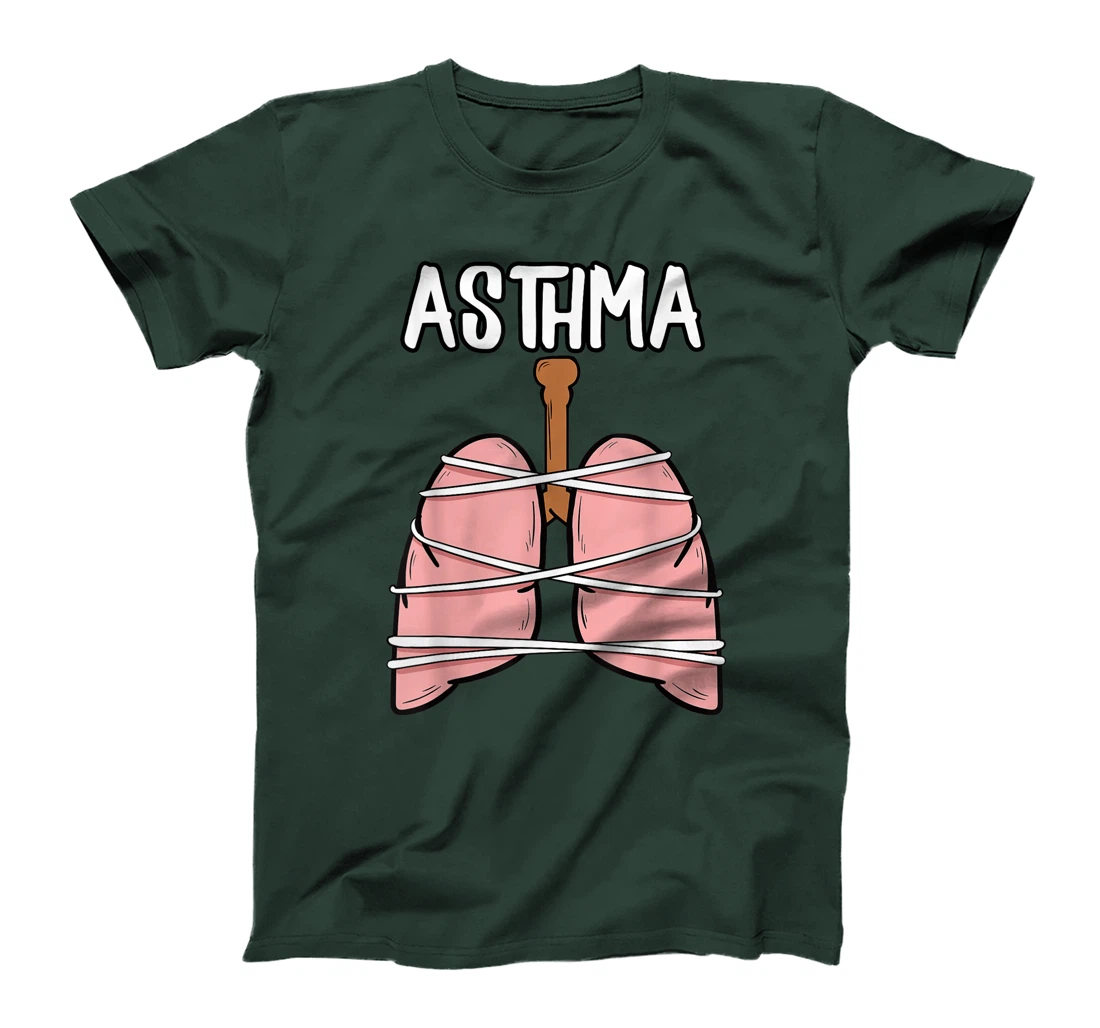 Asthma Inhaler Asthmatic Gray Ribbon Allergic Rhinitis Gift T-Shirt