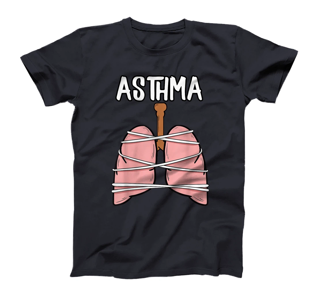 Asthma Inhaler Asthmatic Gray Ribbon Allergic Rhinitis Gift T-Shirt