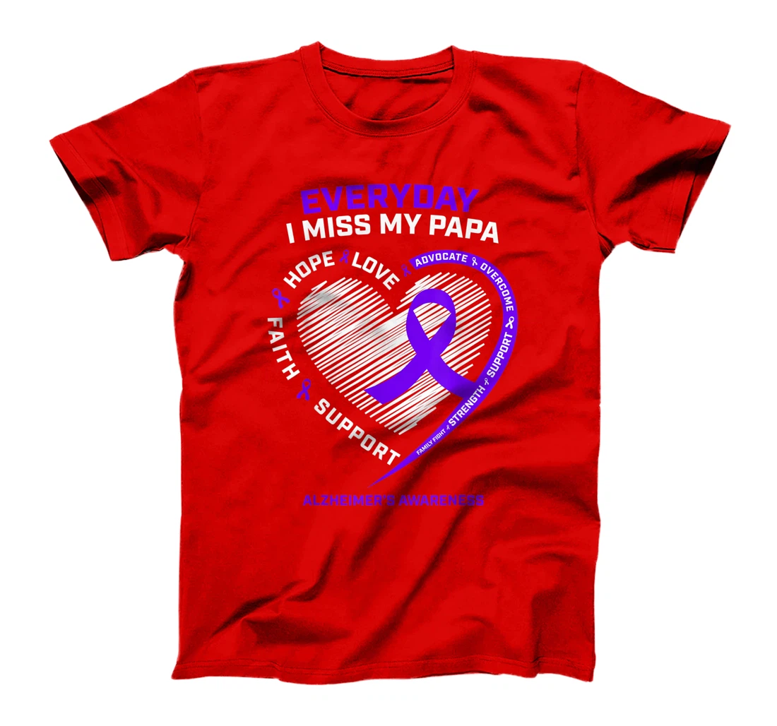 Grandpa Loving Memory Of Miss My Papa Alzheimers Awareness T-Shirt