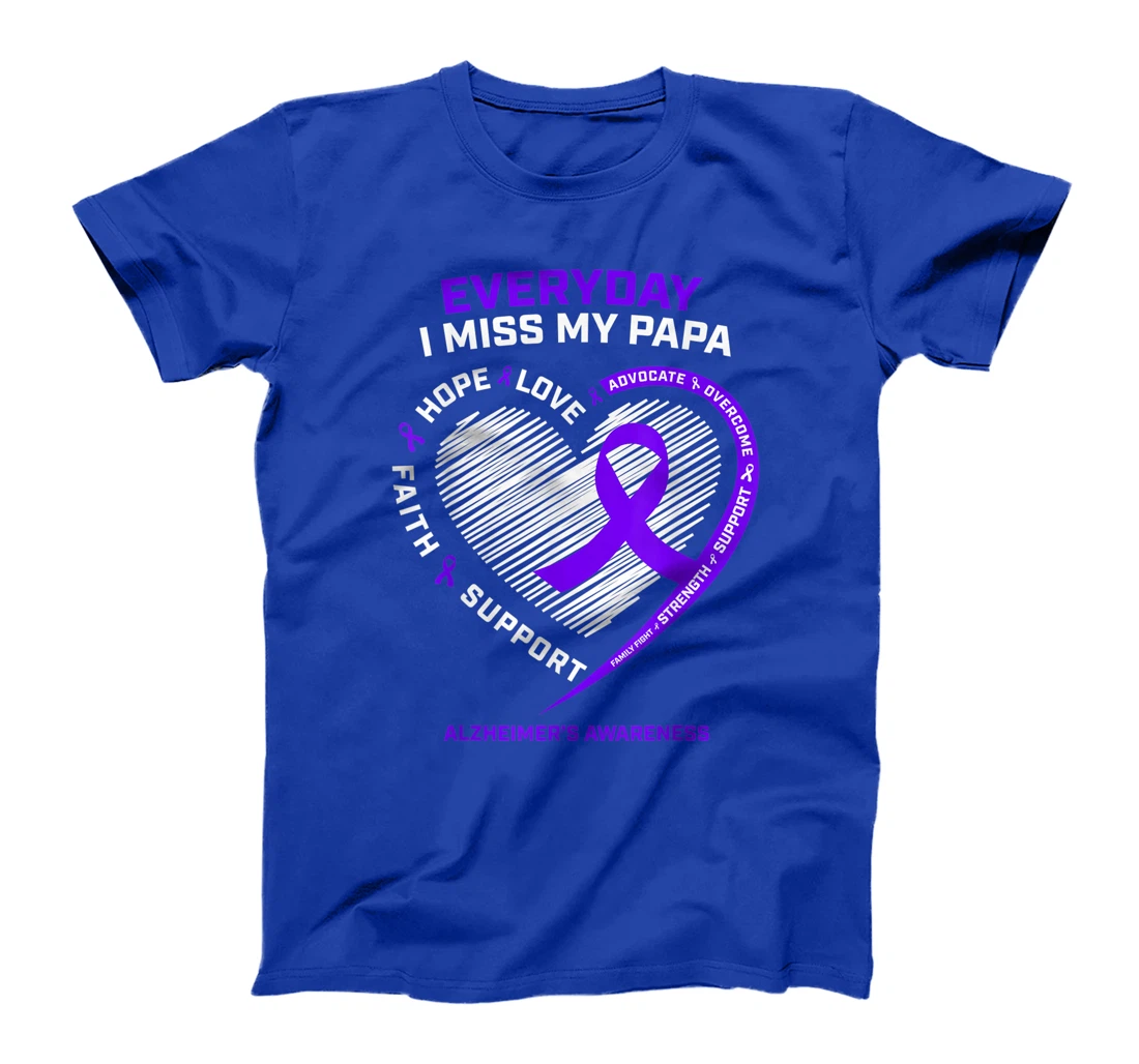 Grandpa Loving Memory Of Miss My Papa Alzheimers Awareness T-Shirt
