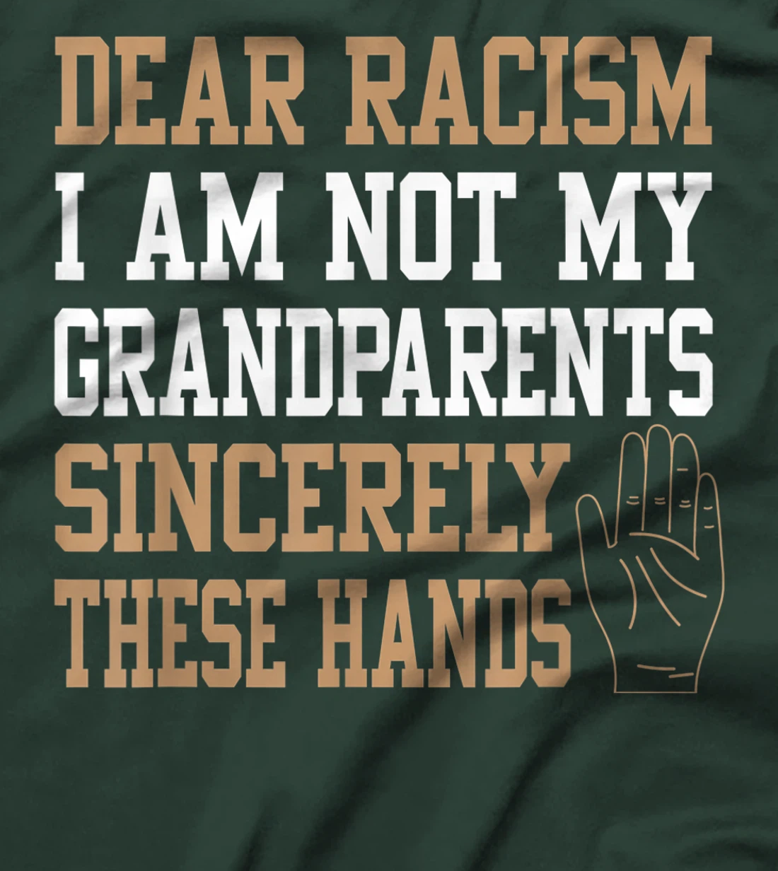 Dear racism I am not my grandparents End Racism Gifts T-Shirt