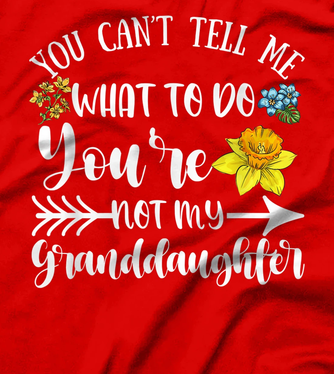 You Can't Tell Me What To Do You're Not My Granddaughter Fun T-Shirt