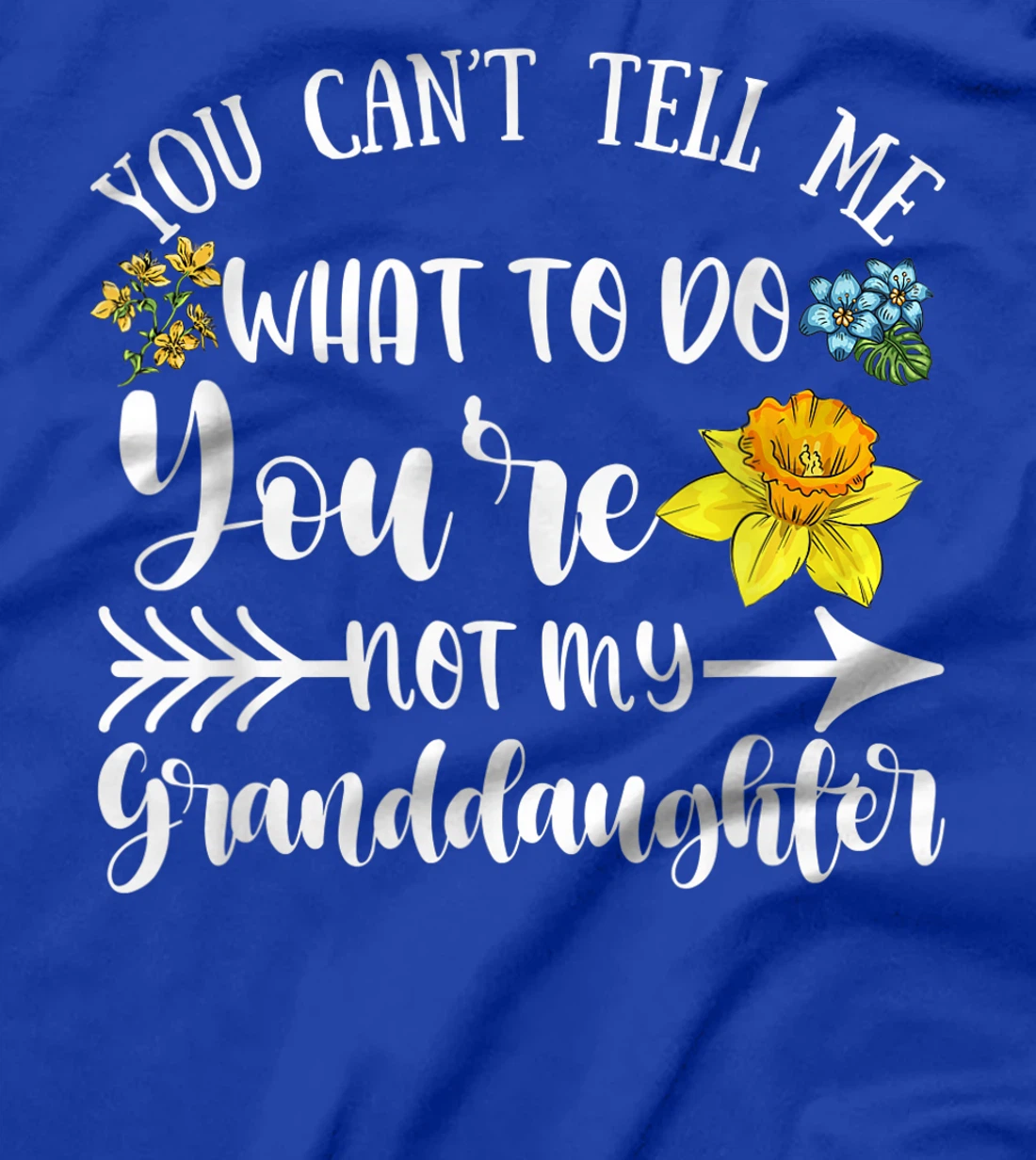 You Can't Tell Me What To Do You're Not My Granddaughter Fun T-Shirt