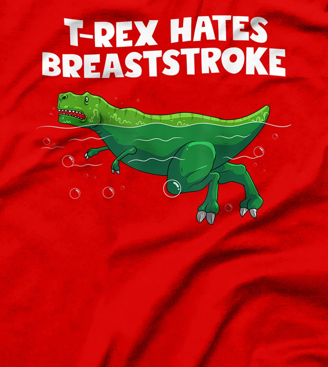 Funny T-Rex Gift Men Women Cool Dino Swimming Breaststroke T-Shirt