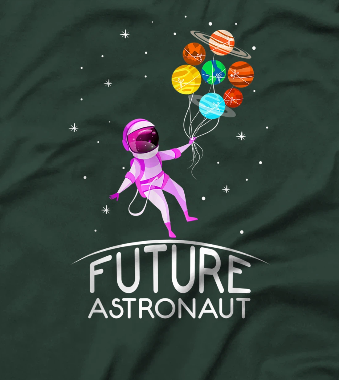 Future Astronaut With Planets Funny Quote For Girl T-Shirt