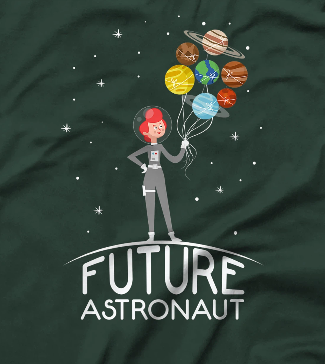 Future Astronaut With Planets Funny Quote For Girl Premium T-Shirt