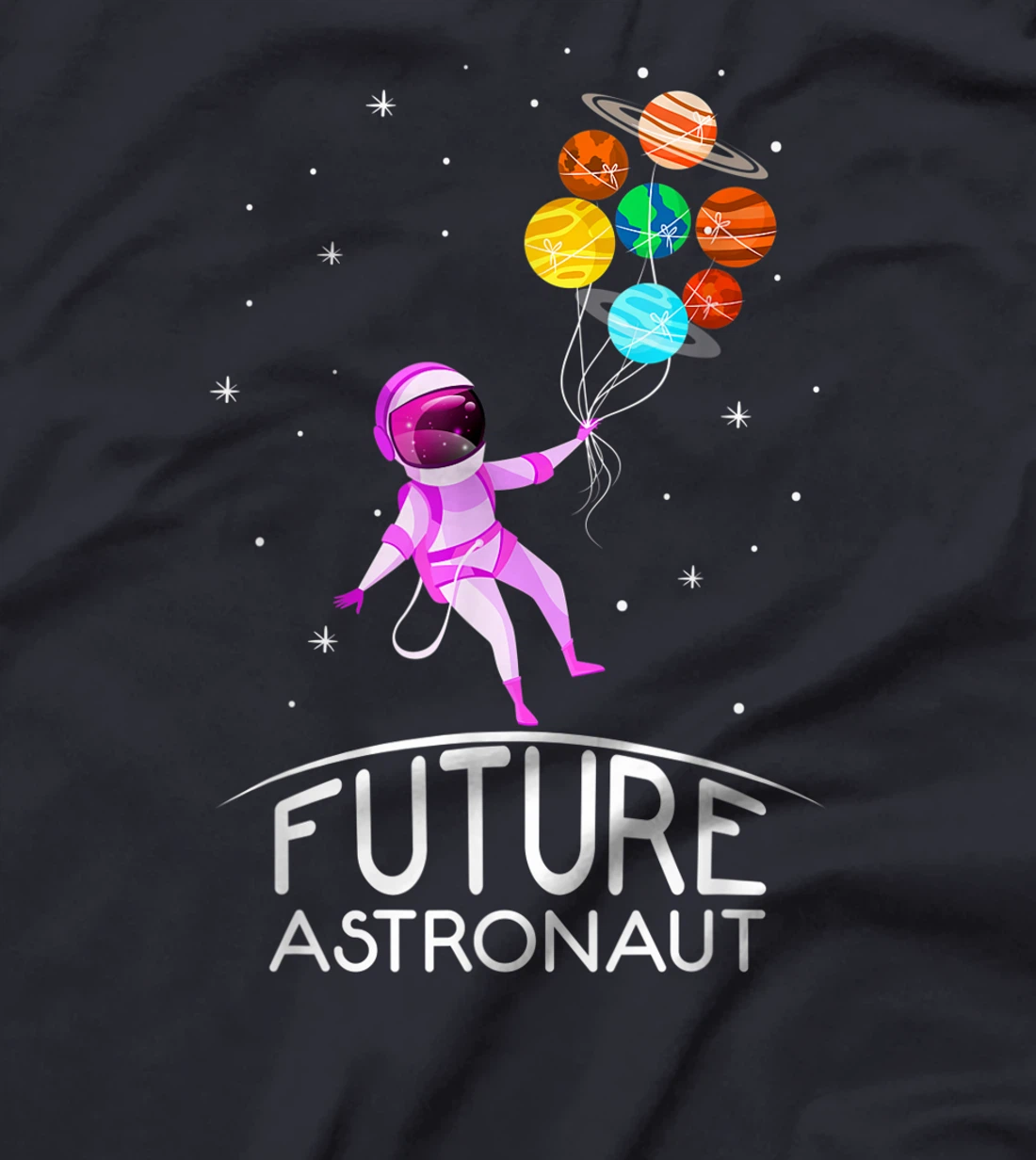 Future Astronaut With Planets Funny Quote For Girl T-Shirt