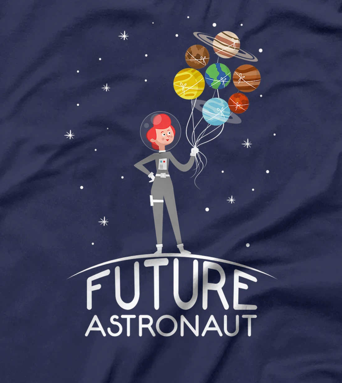 Future Astronaut With Planets Funny Quote For Girl Premium T-Shirt