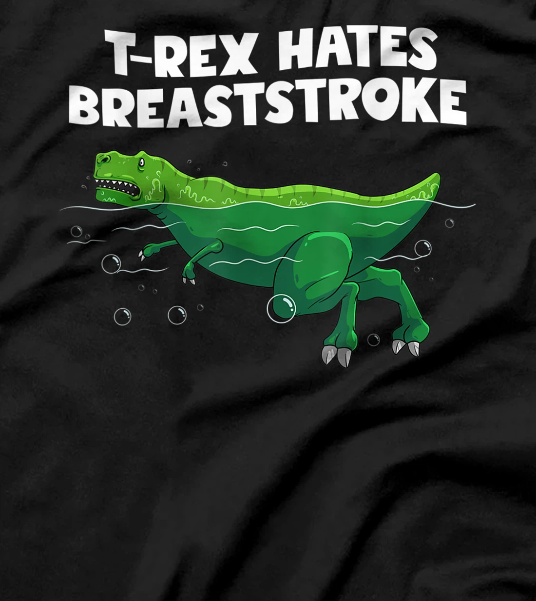 Funny T-Rex Gift Men Women Cool Dino Swimming Breaststroke T-Shirt
