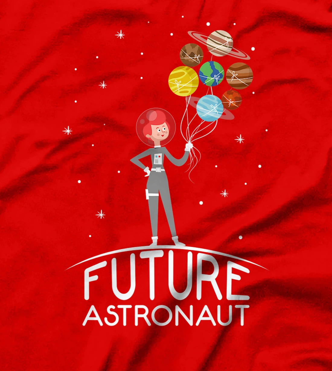 Future Astronaut With Planets Funny Quote For Girl Premium T-Shirt