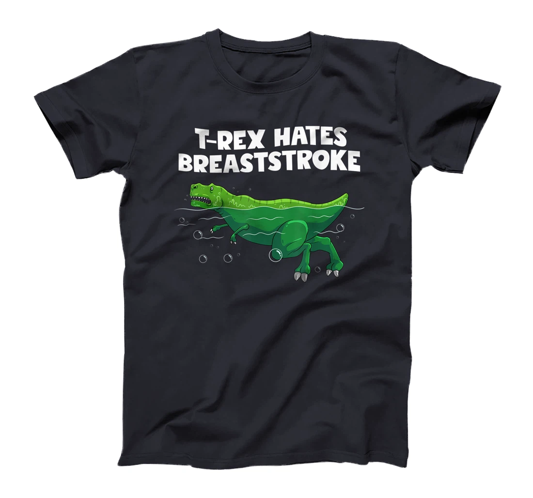 Funny T-Rex Gift Men Women Cool Dino Swimming Breaststroke T-Shirt