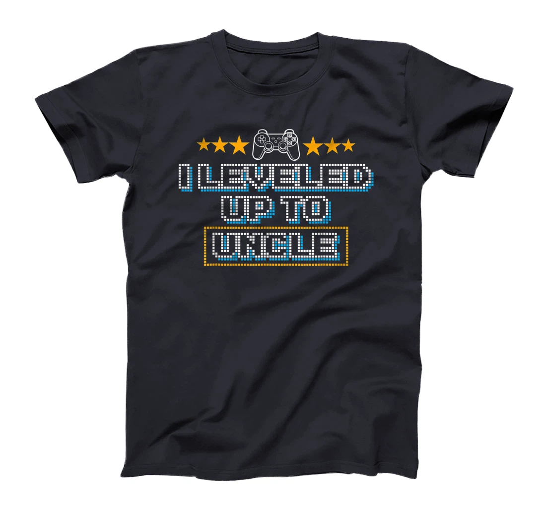 Funny I Leveled Up To Uncle Gift | Cute Video Gamer Men Boys T-Shirt