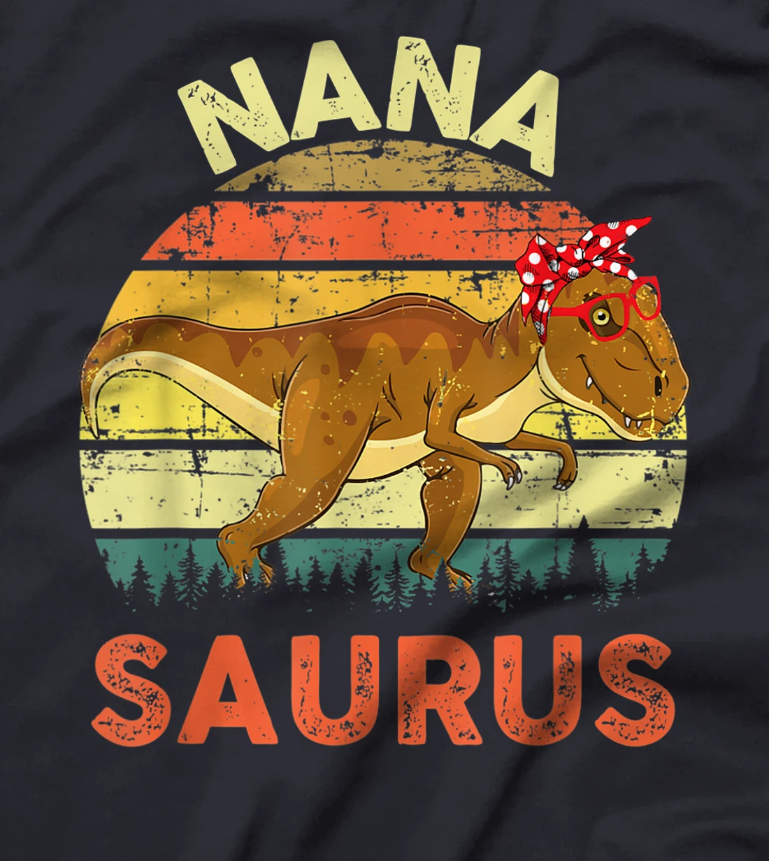 Nanasaurus Dinosaur Shirt Nana Saurus Family Matching T-Shirt