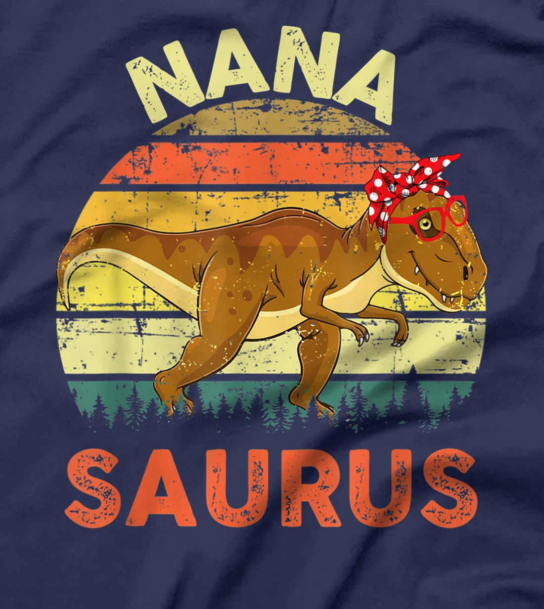 Nanasaurus Dinosaur Shirt Nana Saurus Family Matching T-Shirt
