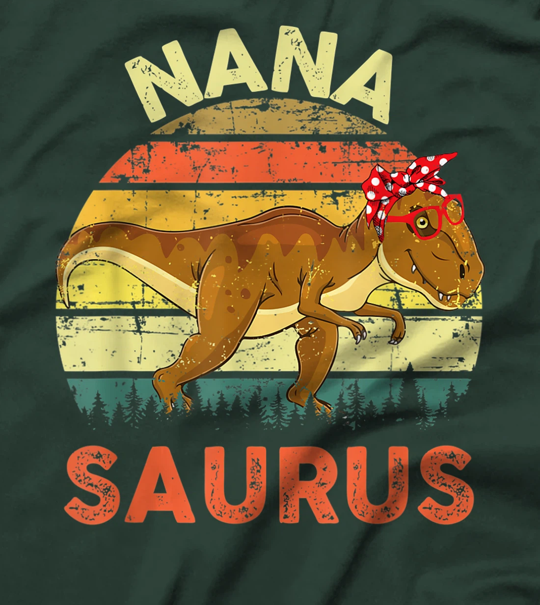 Nanasaurus Dinosaur Shirt Nana Saurus Family Matching T-Shirt