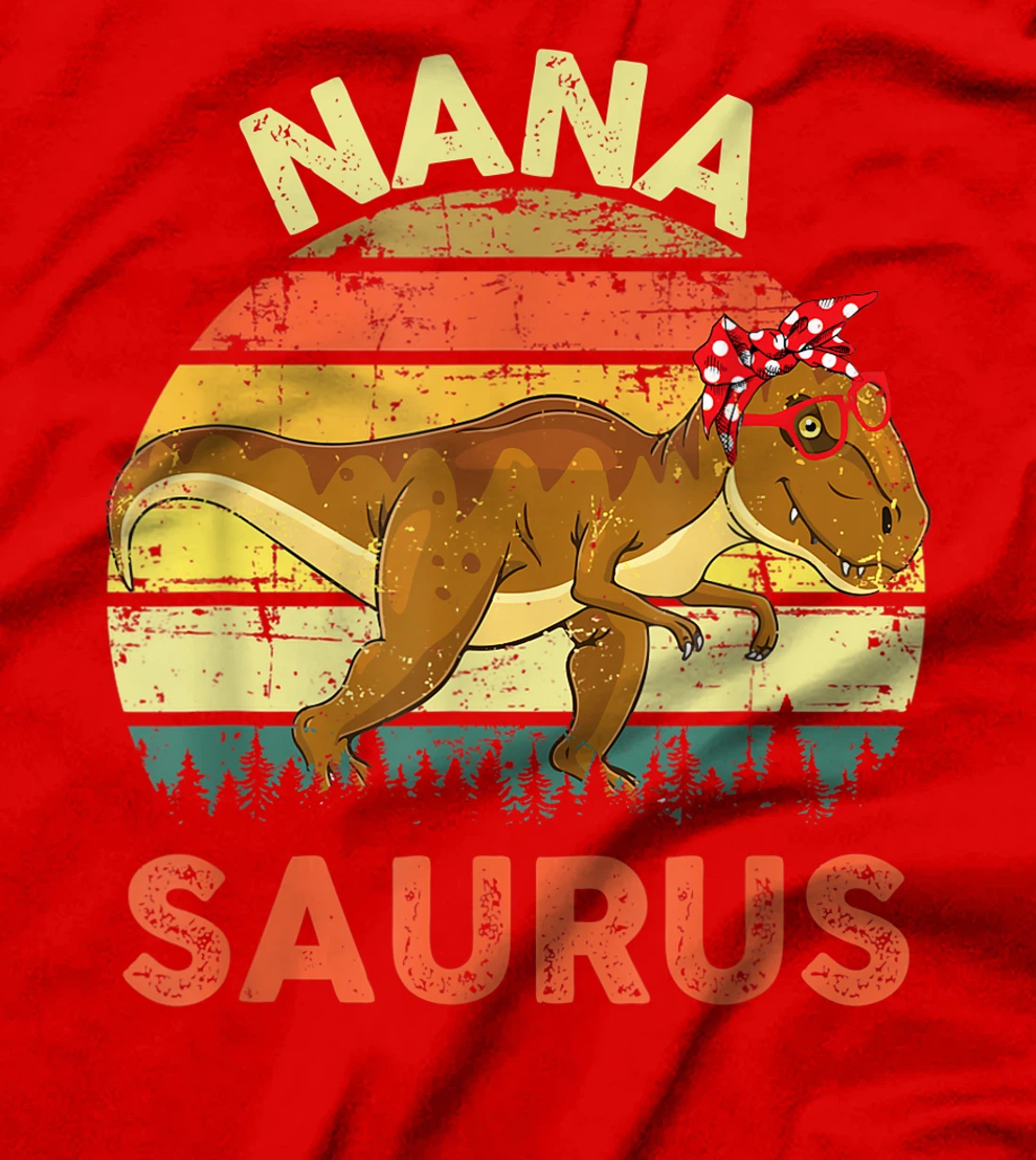 Nanasaurus Dinosaur Shirt Nana Saurus Family Matching T-Shirt