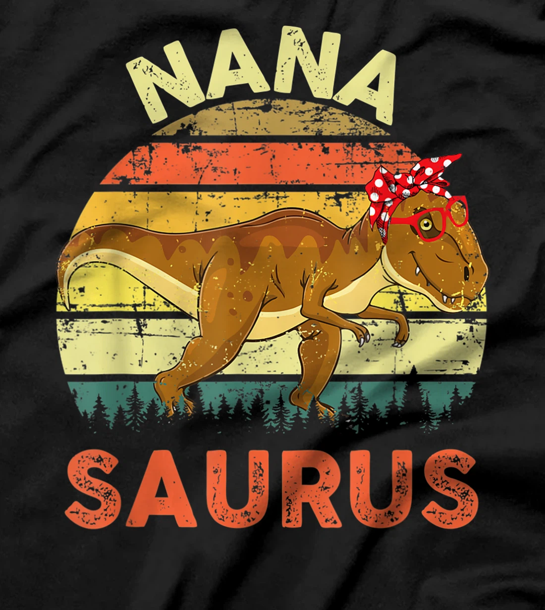 Nanasaurus Dinosaur Shirt Nana Saurus Family Matching T-Shirt