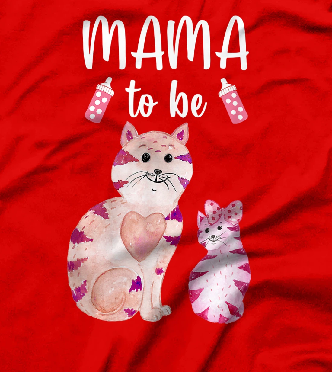 Mama To Be Cat Baby Shower For Girl T-Shirt