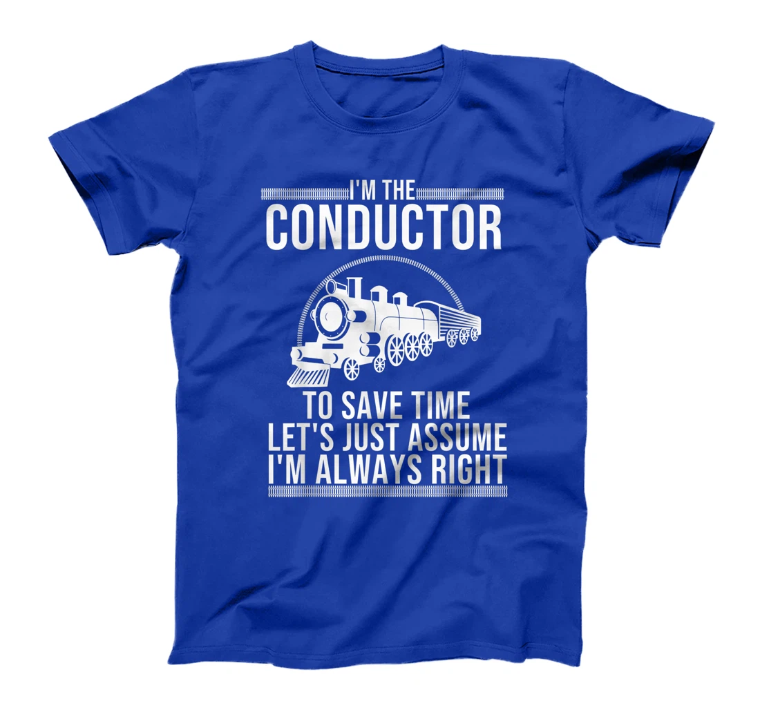 Funny Train Conductor Gift | Cute Subway Engineer Men Women T-Shirt