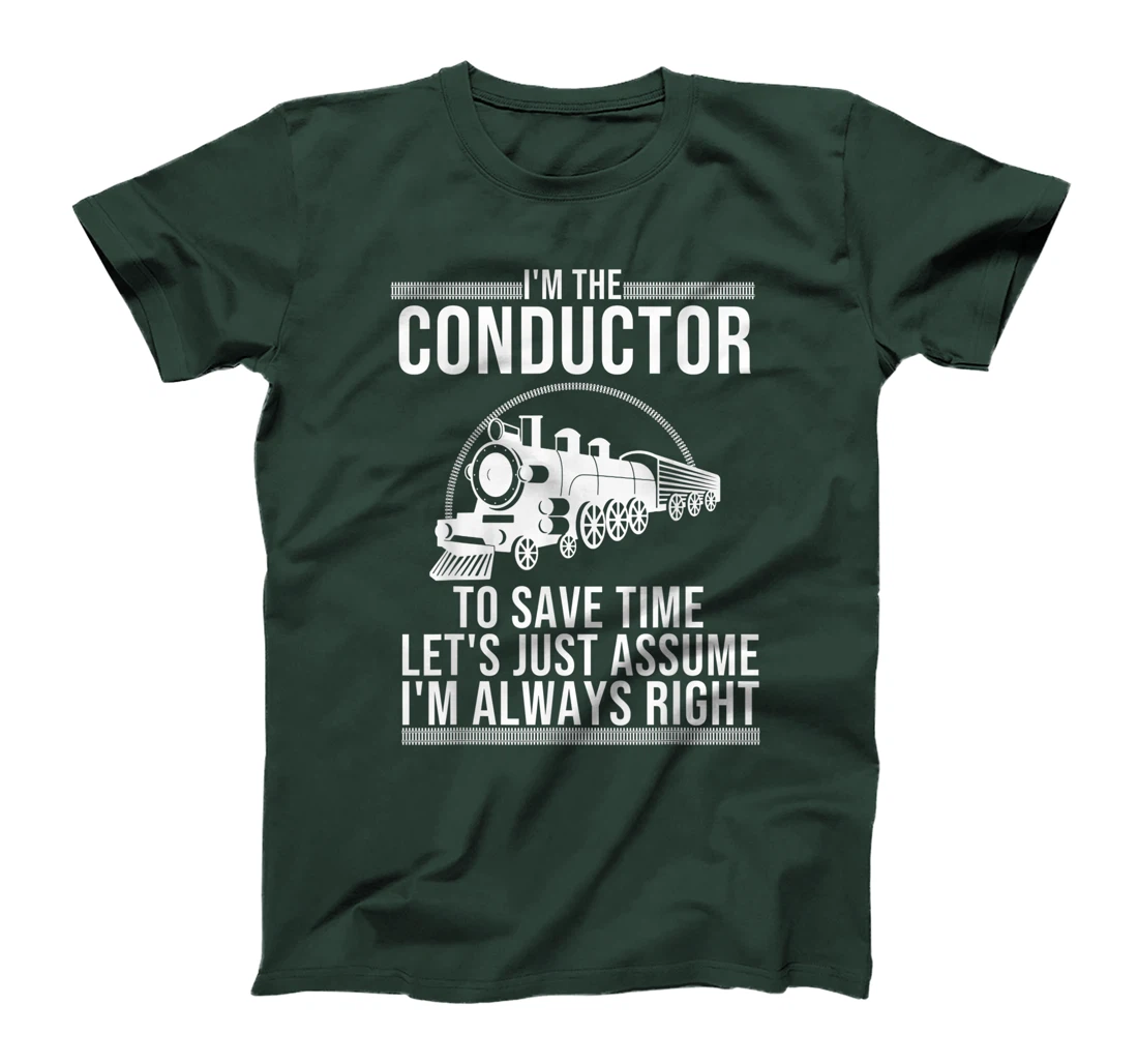 Funny Train Conductor Gift | Cute Subway Engineer Men Women T-Shirt