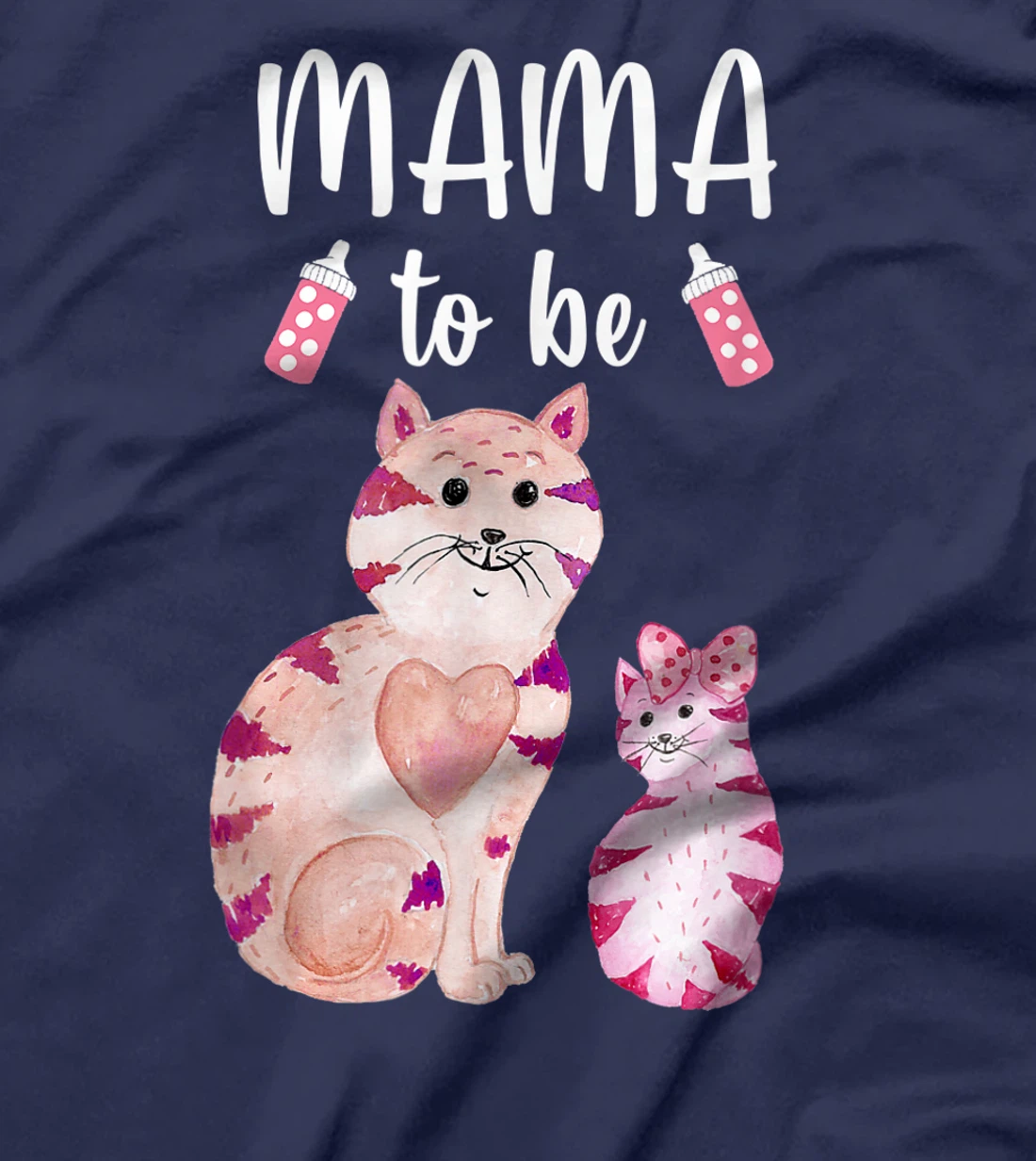 Mama To Be Cat Baby Shower For Girl T-Shirt