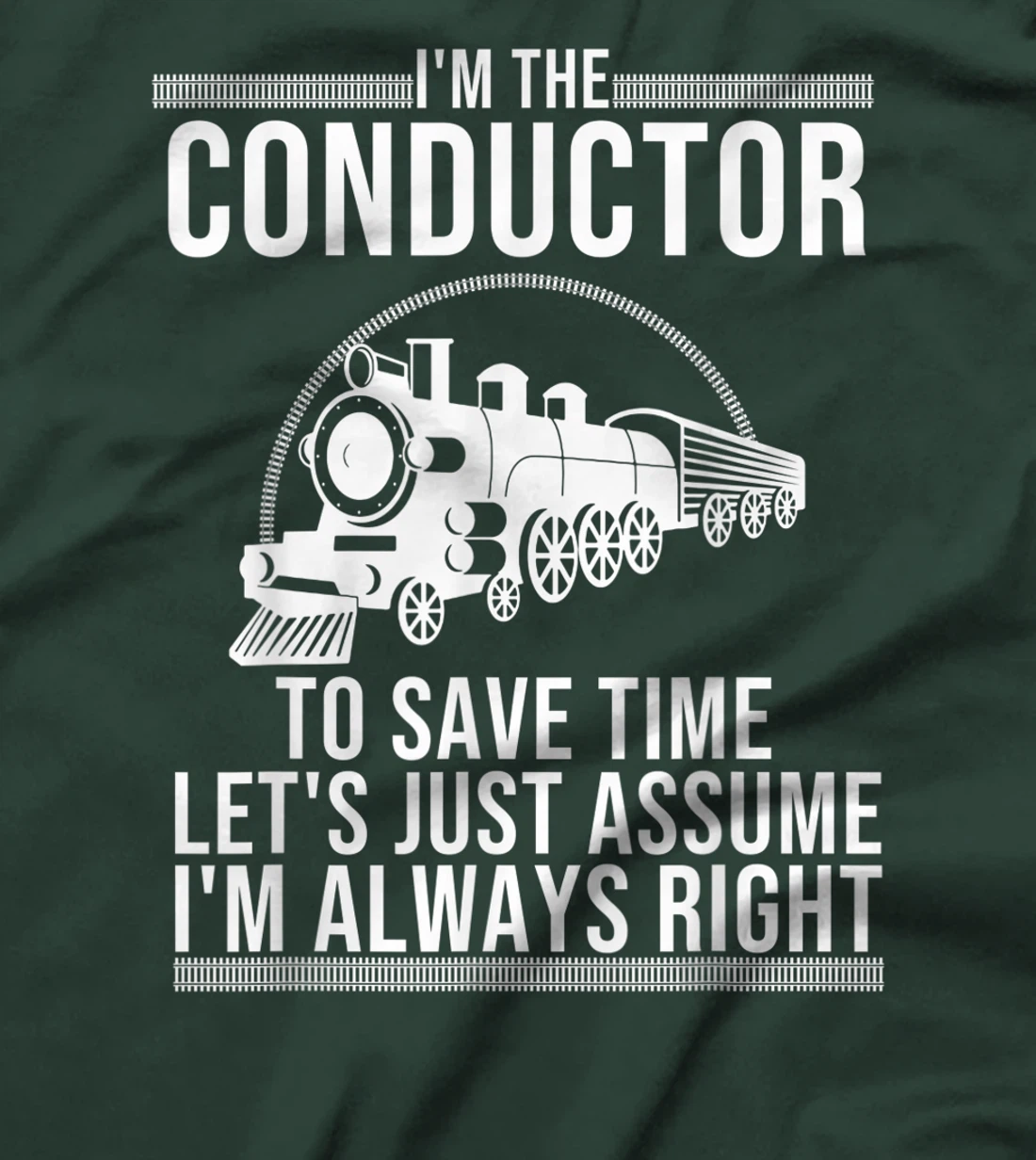 Funny Train Conductor Gift | Cute Subway Engineer Men Women T-Shirt