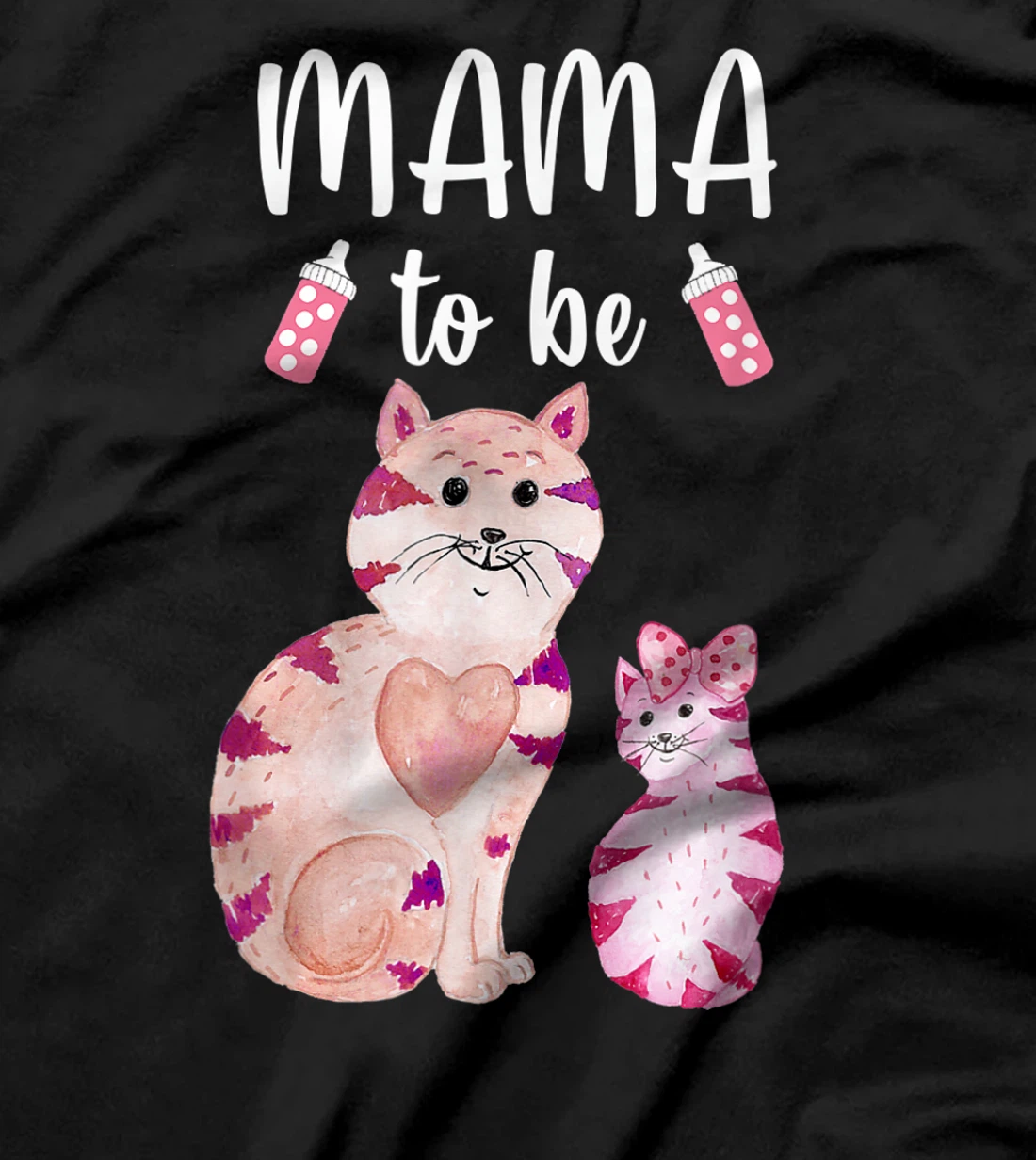 Mama To Be Cat Baby Shower For Girl T-Shirt